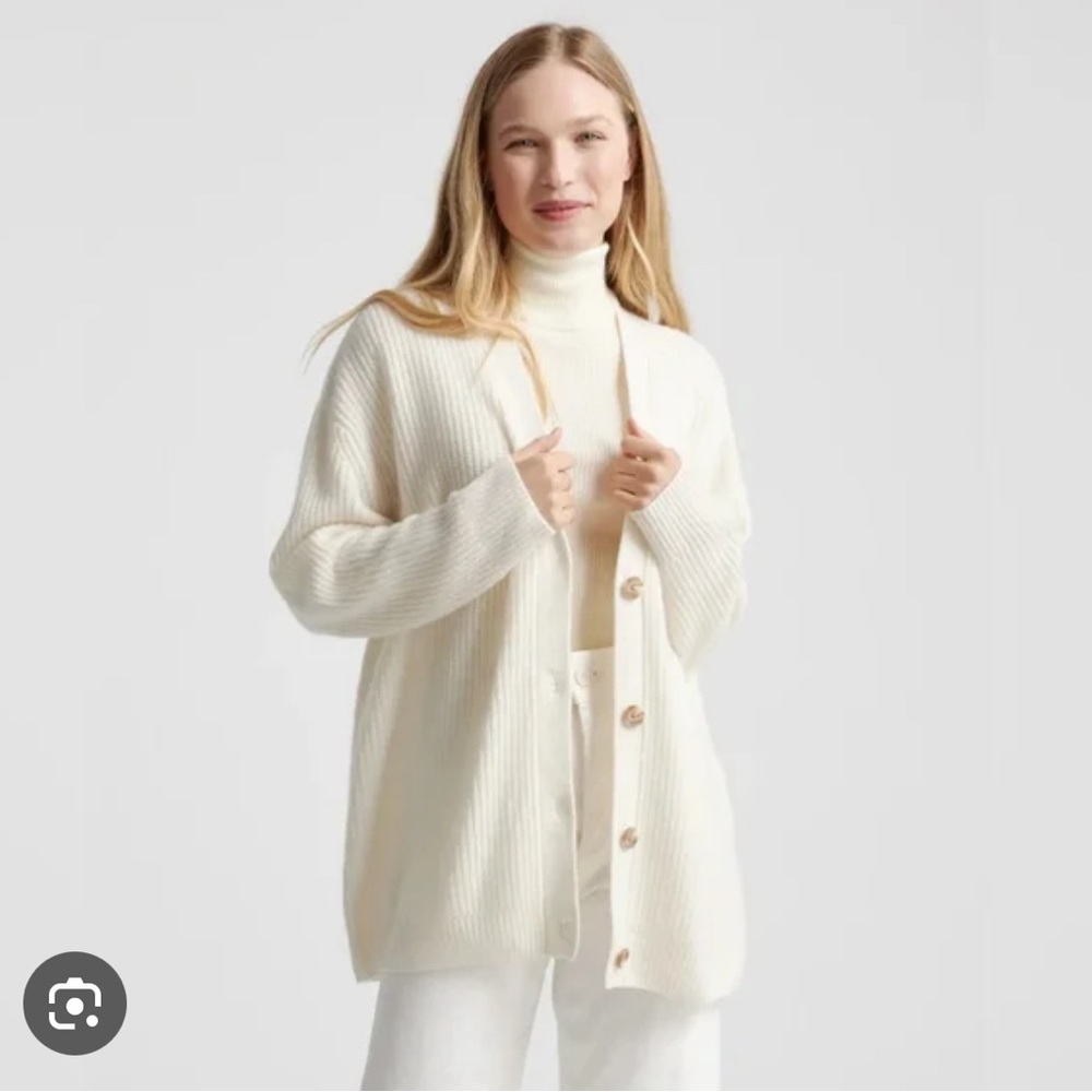 Quince Mongolian Cashmere Boyfriend Cardigan